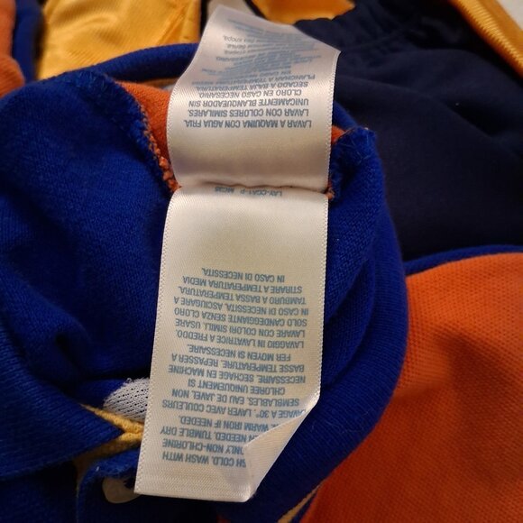 Ralph Lauren Polo Shirt Romper Outfit Baby 9M Rugby Blue Colorblock Preppy - Picture 7 of 16